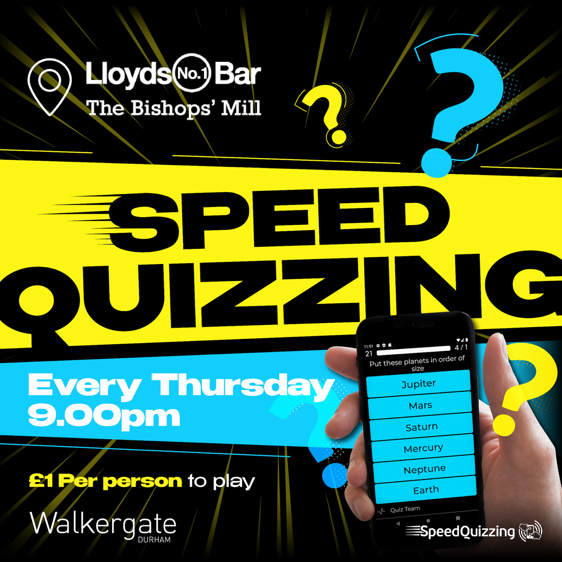 Speed Quizzing at The Bishops Mill