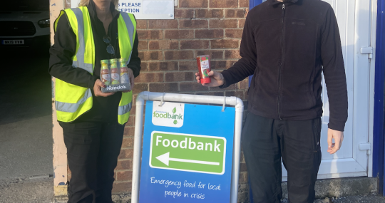 Nando's sauce donation to food bank